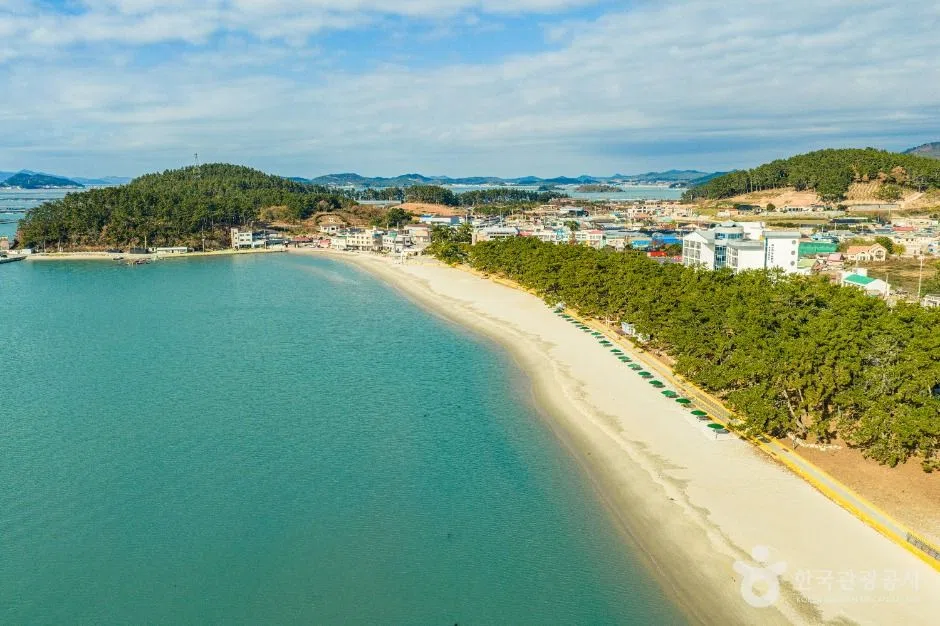 전남 땅끝송호해수욕장 방문 동선을 참고할 수 있는 트립뷰 편집 이미지