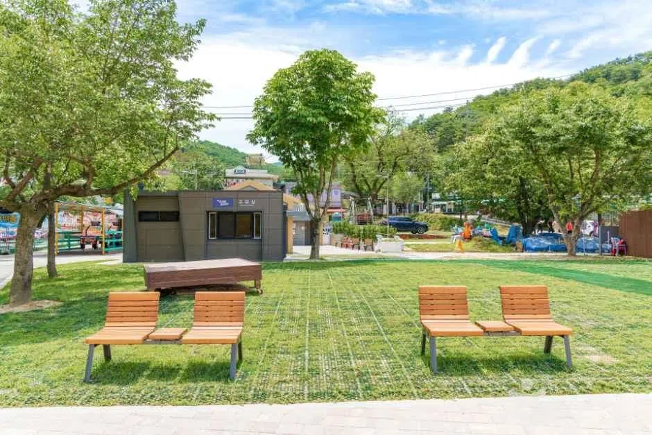 경기 산정호수 조각공원 방문 동선을 참고할 수 있는 트립뷰 편집 이미지