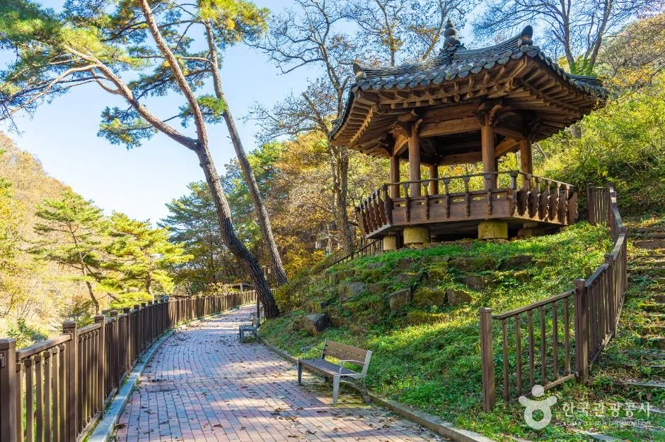 충북 옥계폭포 방문 동선을 참고할 수 있는 트립뷰 편집 이미지